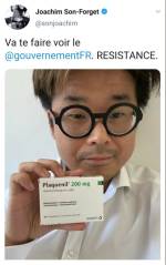 Capture d'écran d'un tweet de Joachim Son Forget publié fin mai