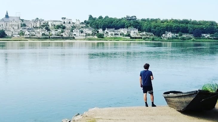 En bord de Loire en 2018, lors d'une pause après toute une journée de vélo